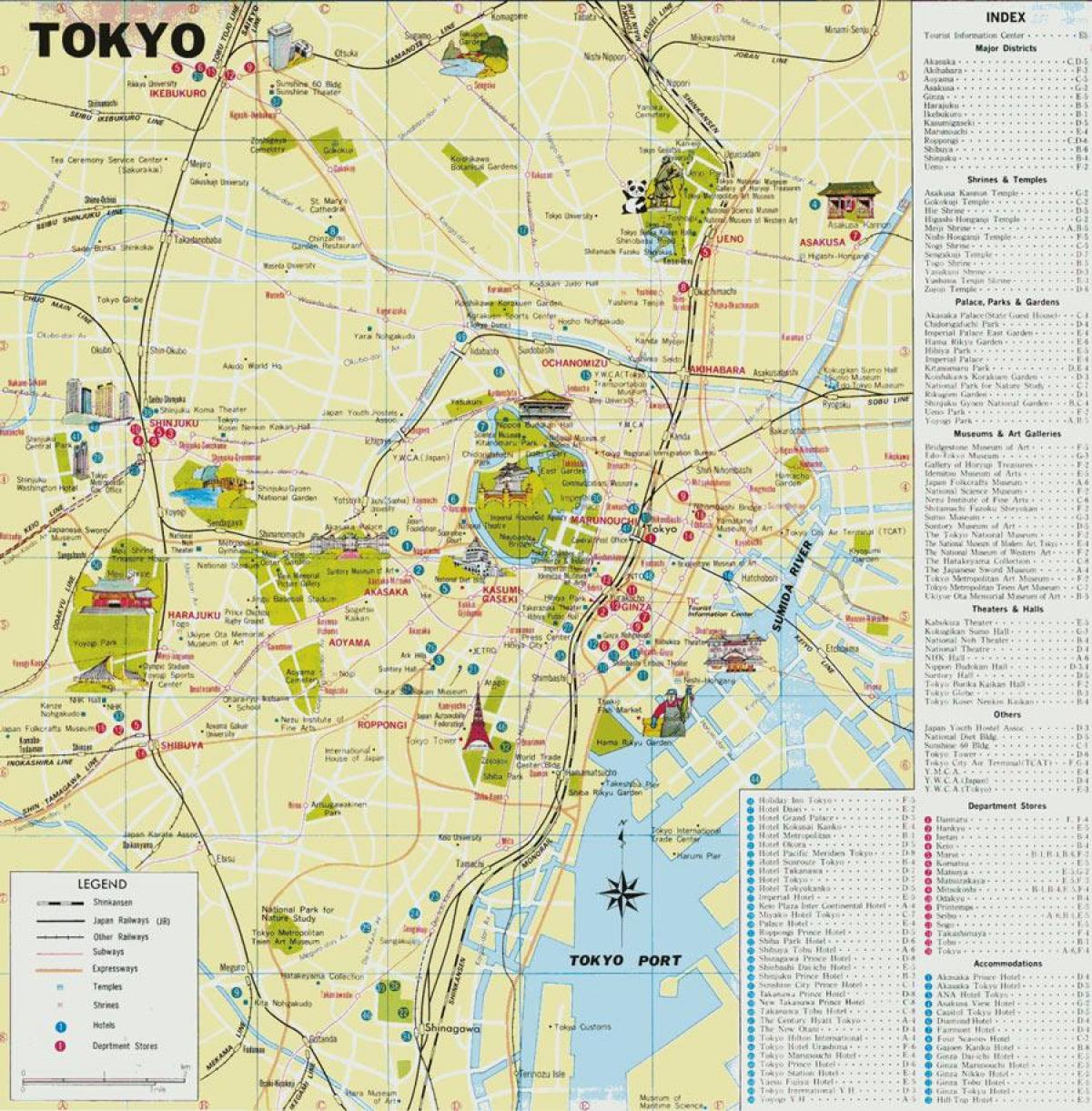 O mapa de tóquio