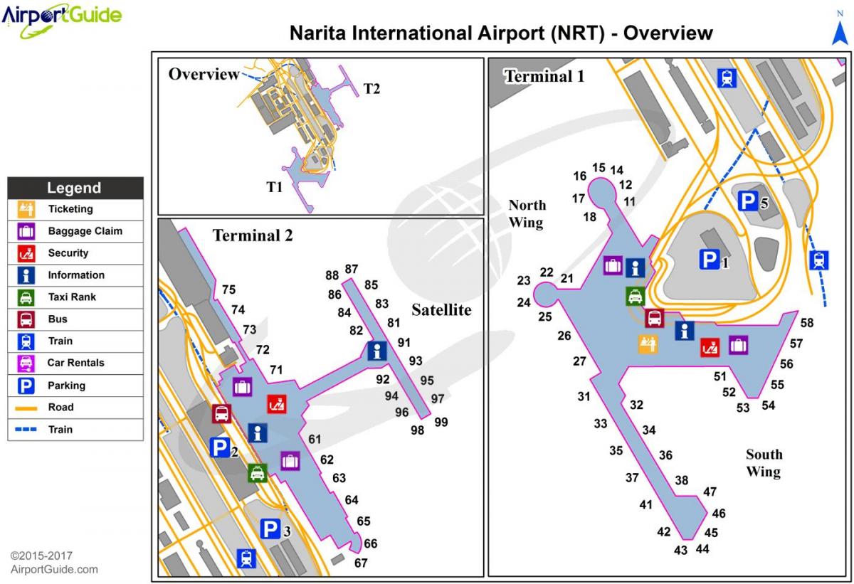 nrt aeroporto em Tóquio a um mapa