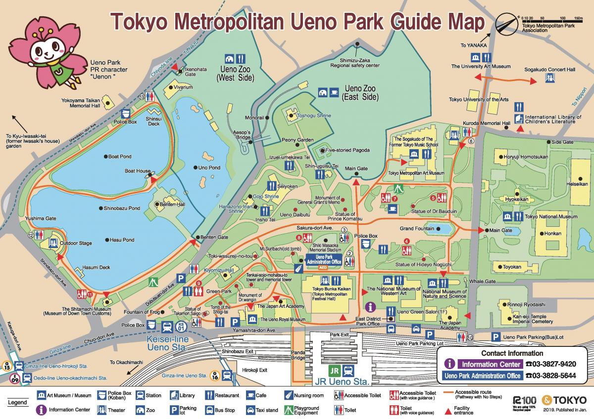 mapa do parque ueno