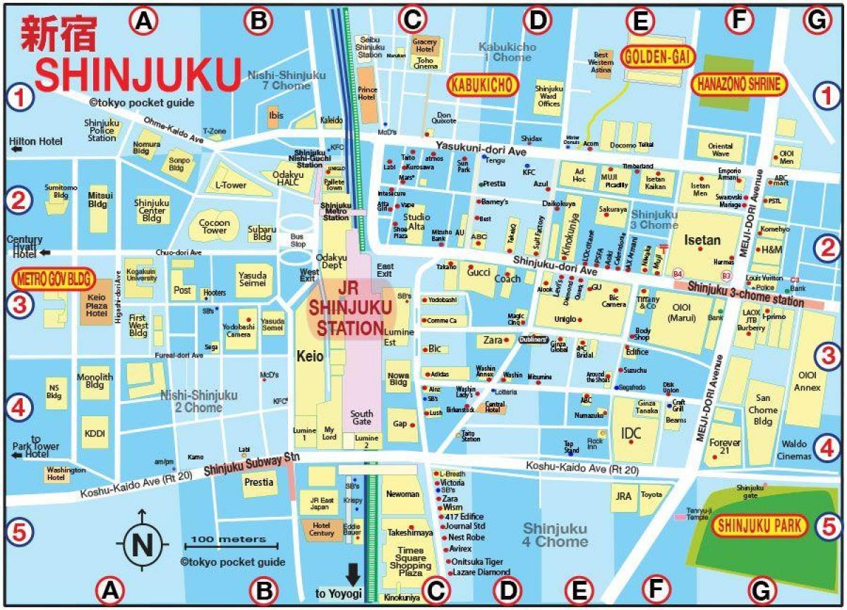 mapa de Shinjuku
