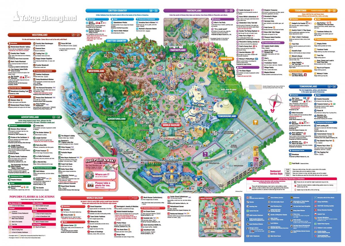 A Disney de Tóquio mapa