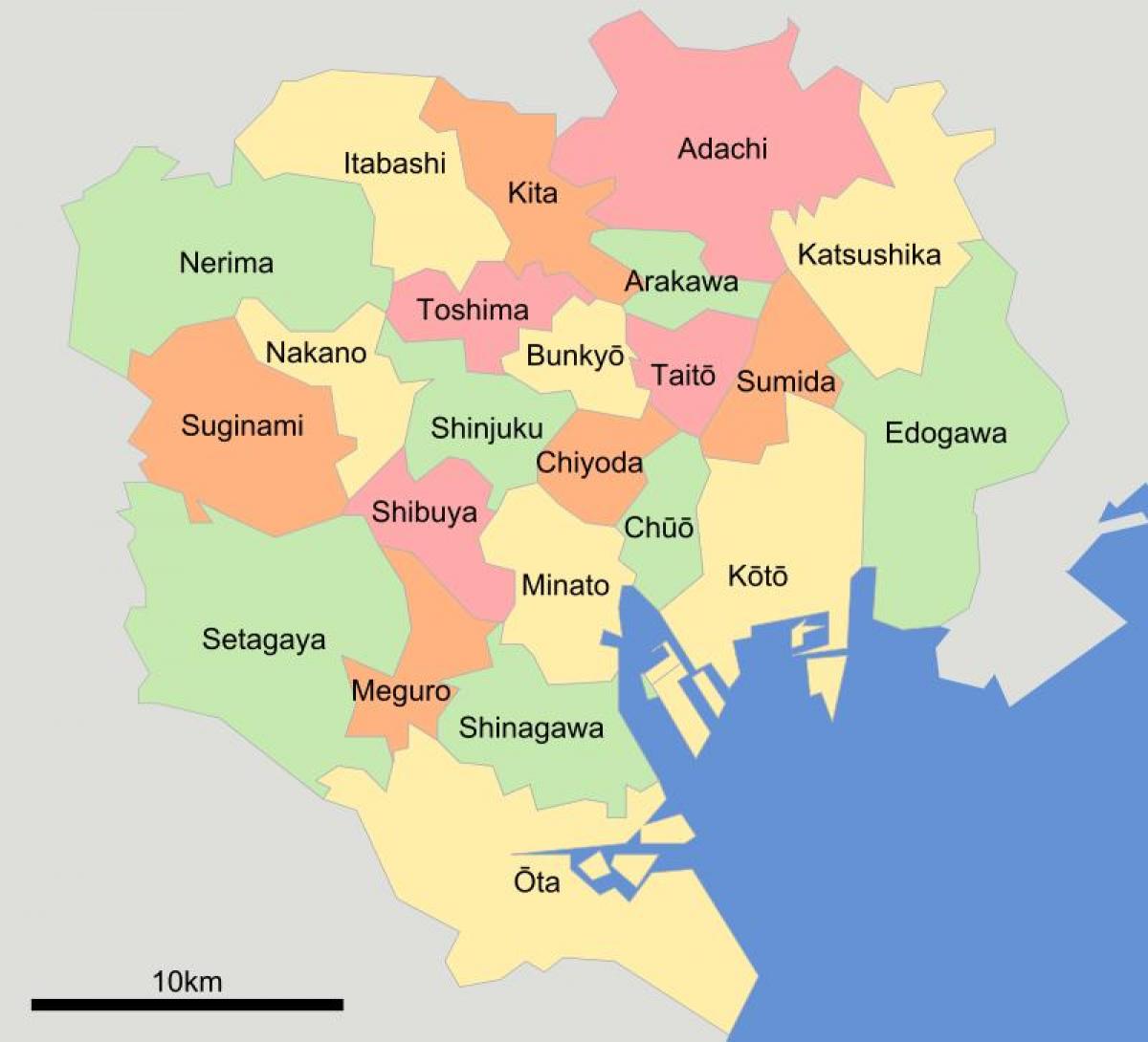 mapa de Tóquio alas