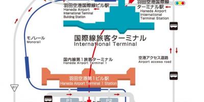Haneda aeroporto internacional de mapa