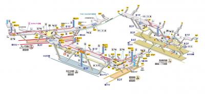Mapa de Ginza estação