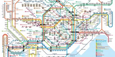 Mapa das linhas JR em Tóquio
