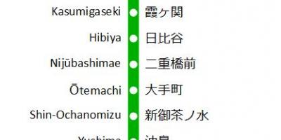 Mapa da linha Chiyoda