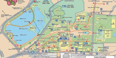 Mapa do parque ueno