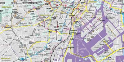 Centro de Tóquio mapa