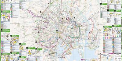 Tóquio ônibus da cidade mapa