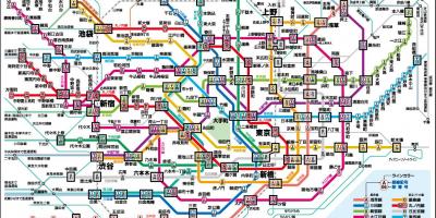 Mapa de Tóquio em chinês