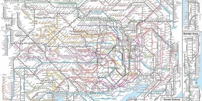 Japan rail mapa de Tóquio