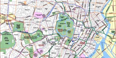 Mapa de Tóquio parques