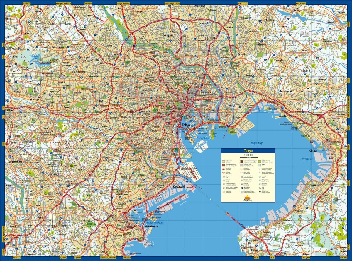 mapa de rua de Tóquio