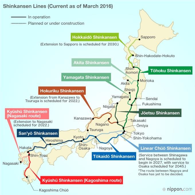 shinkansen estação de Tóquio mapa