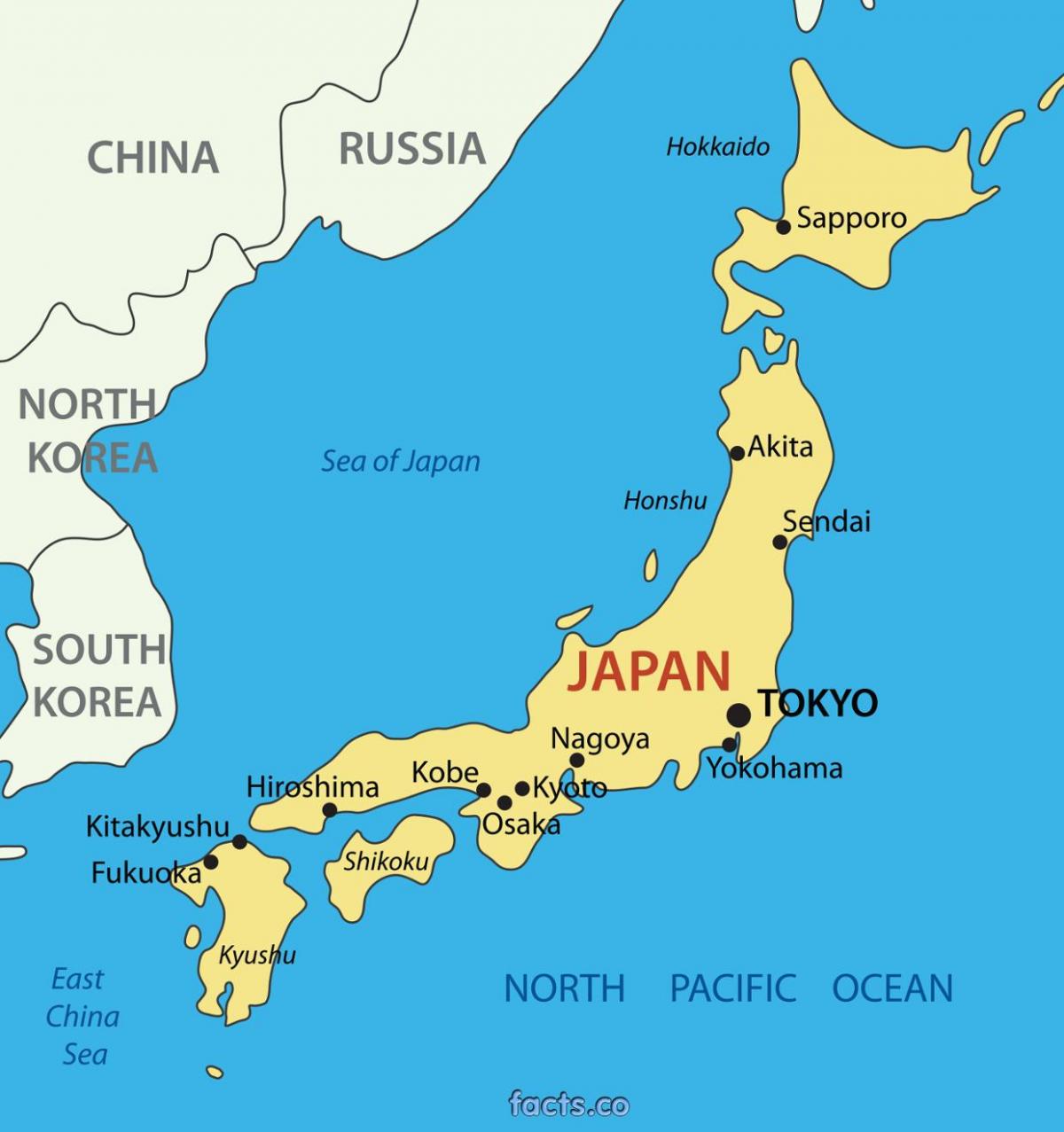Tóquio mapa de localização