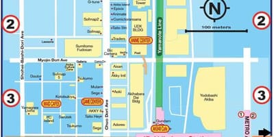 Mapa de Akihabara, em Tóquio