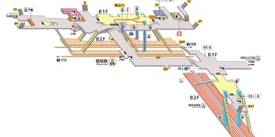 Mapa da estação Shimbashi