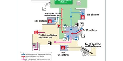 Mapa de hamamatsucho estação