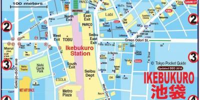 Mapa de Ikebukuro em Tóquio