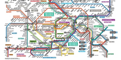 Tóquio linha JR mapa de inglês