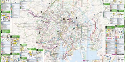 Tóquio ônibus da cidade mapa