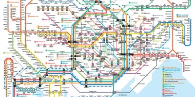 Tóquio, estação de trem mapa