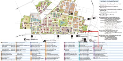 Universidade de Tóquio mapa do campus.